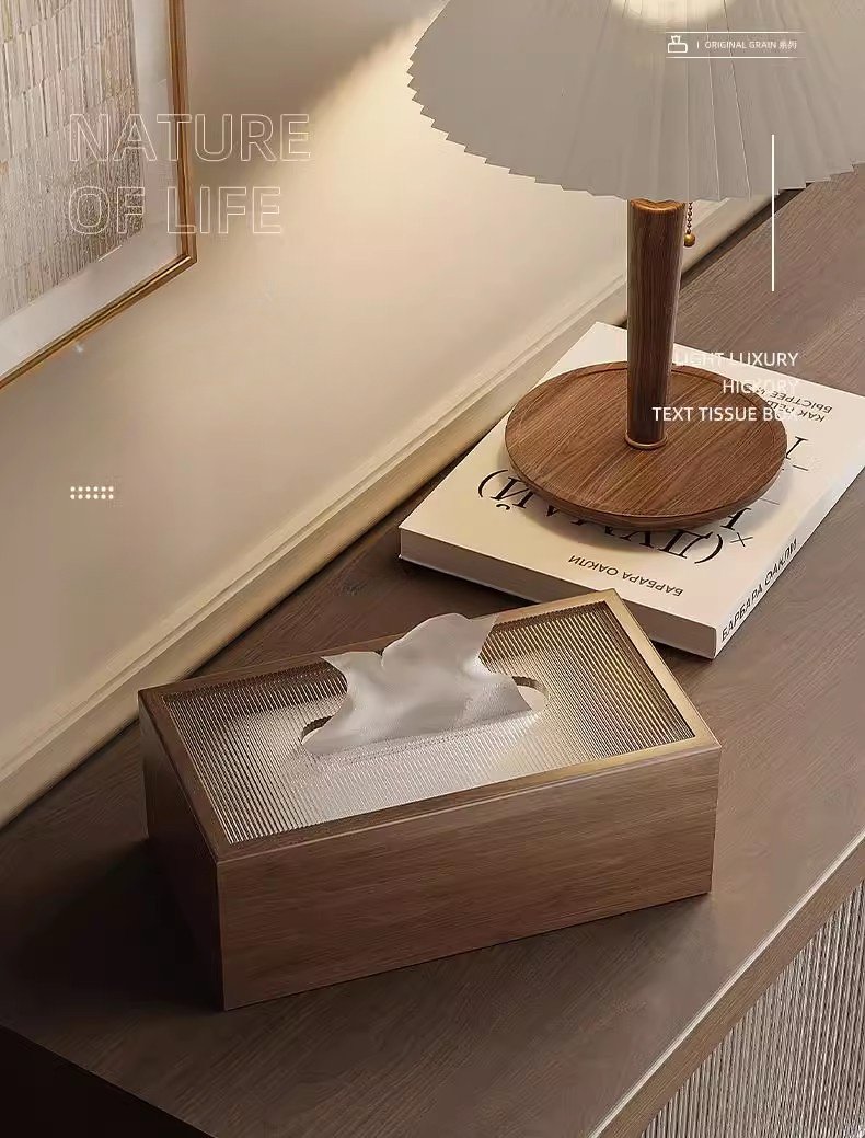 Walnut Colored Wooden Tissue Box - Image 3