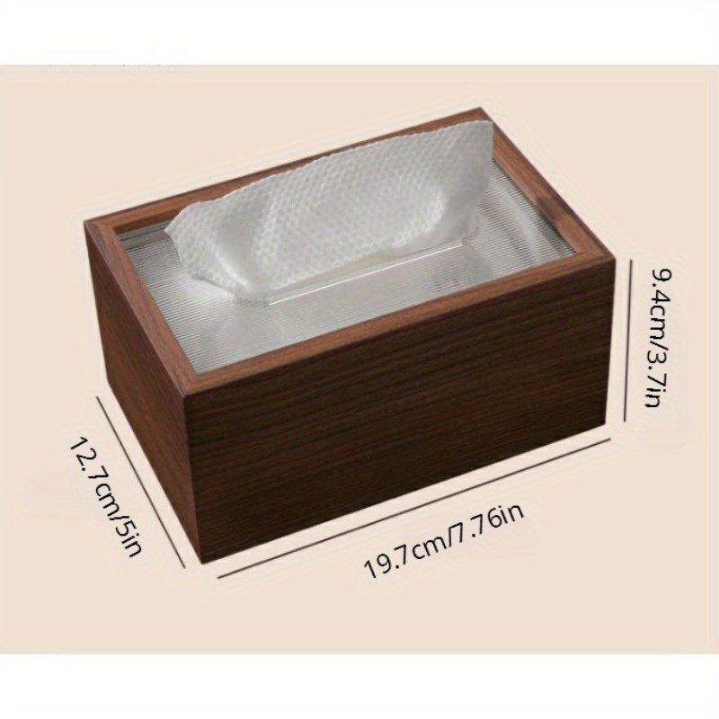 Walnut Colored Wooden Tissue Box - Image 6